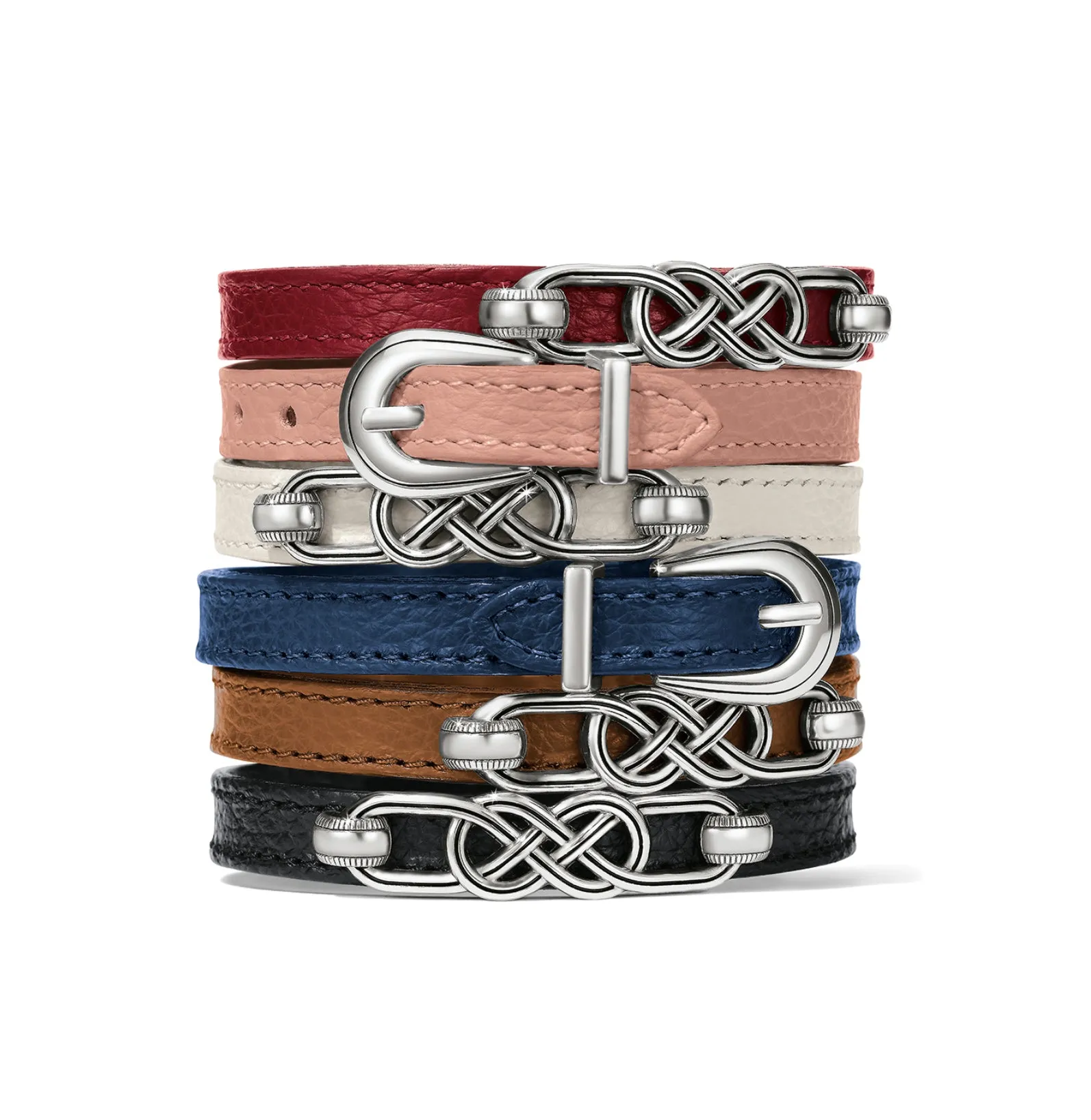 Interlok Braid Leather Bracelet - Bourbon