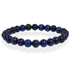 Italgem Blue Tiger's Eye Beaded Stretch Bracelet