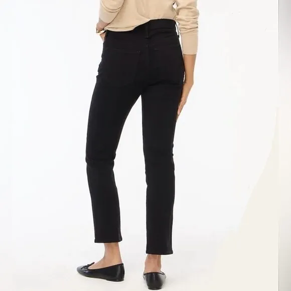 J Crew Factory Essential Straight Jeans in All-Day Stretch Size 32P in Black