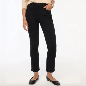 J Crew Factory Essential Straight Jeans in All-Day Stretch Size 32P in Black