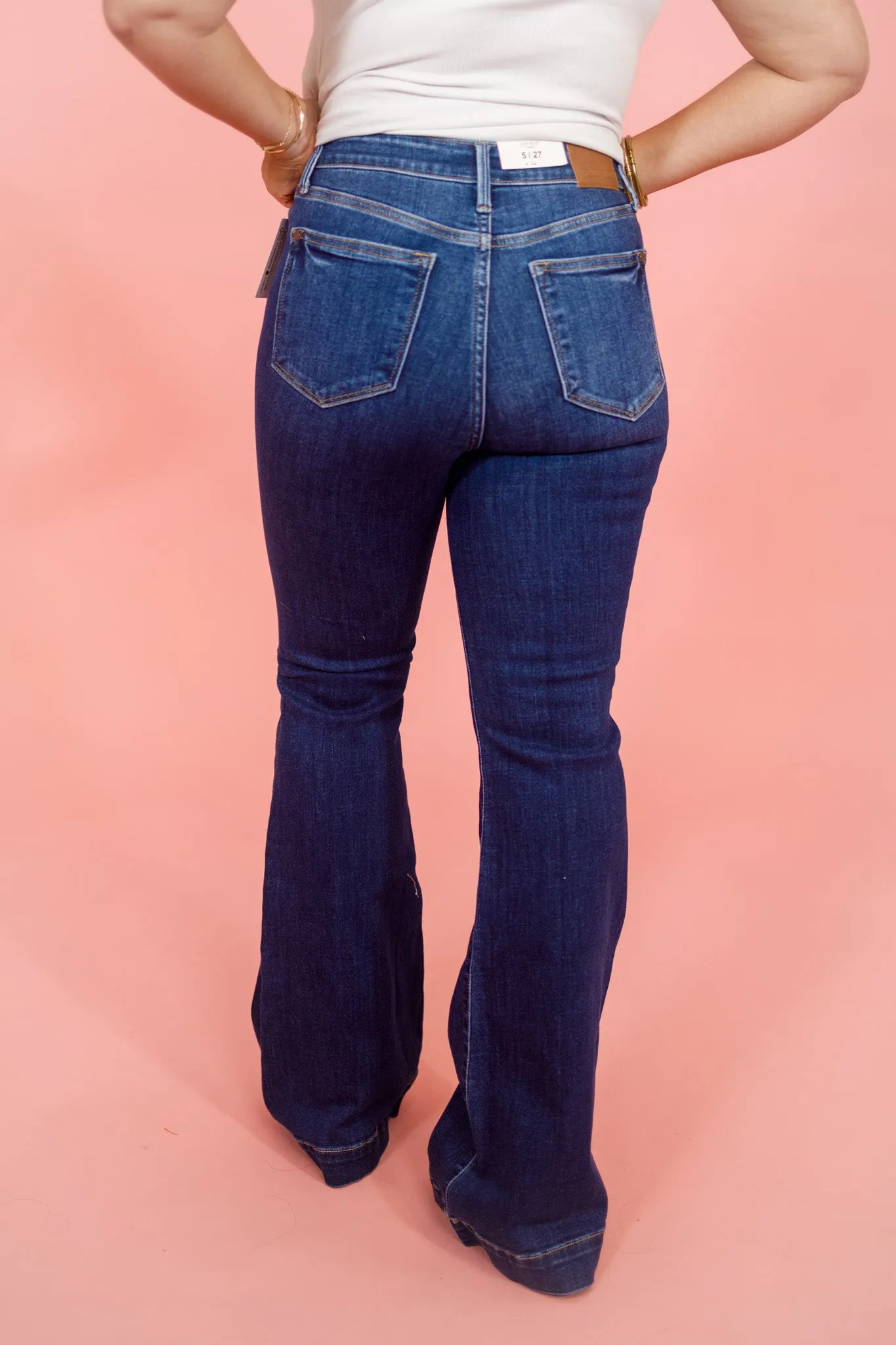 JB High Waisted Flare Jeans, REG   CURVY