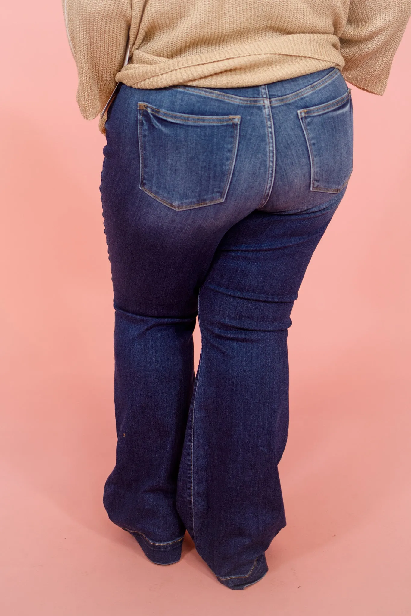 JB High Waisted Flare Jeans, REG   CURVY