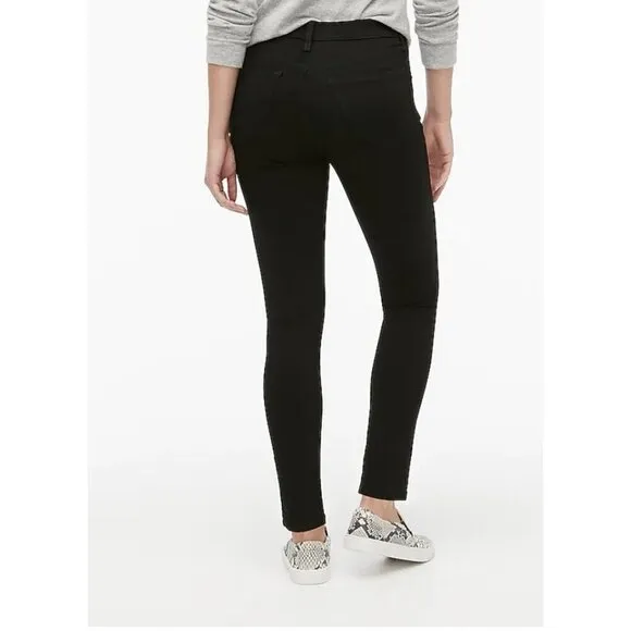 J.Crew Women's $90 8&quot; Rise Black Skinny Jeans Signature Stretch Size 24 J5498