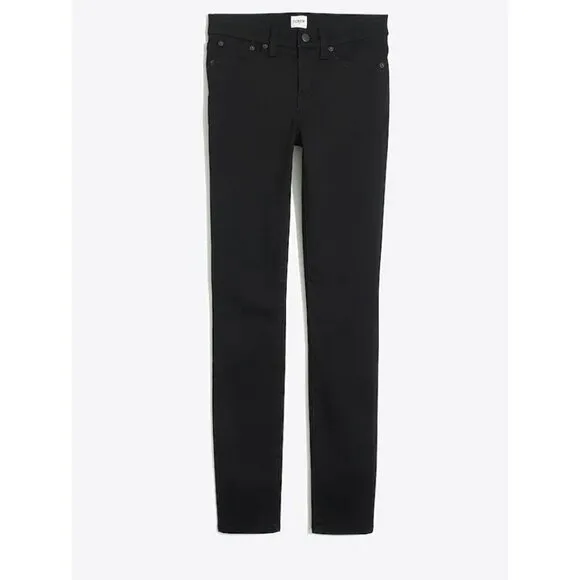 J.Crew Women's $90 8&quot; Rise Black Skinny Jeans Signature Stretch Size 24 J5498