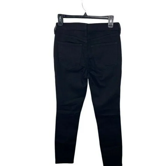 J.Crew Women's $90 8&quot; Rise Black Skinny Jeans Signature Stretch Size 24 J5498