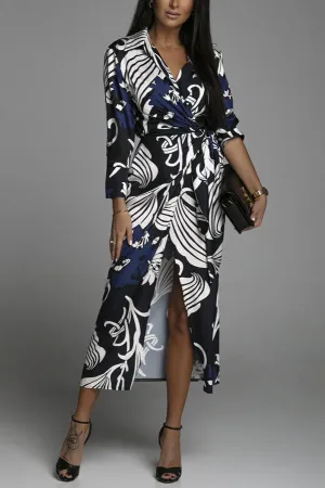 Jean - Printed shirt midi dress