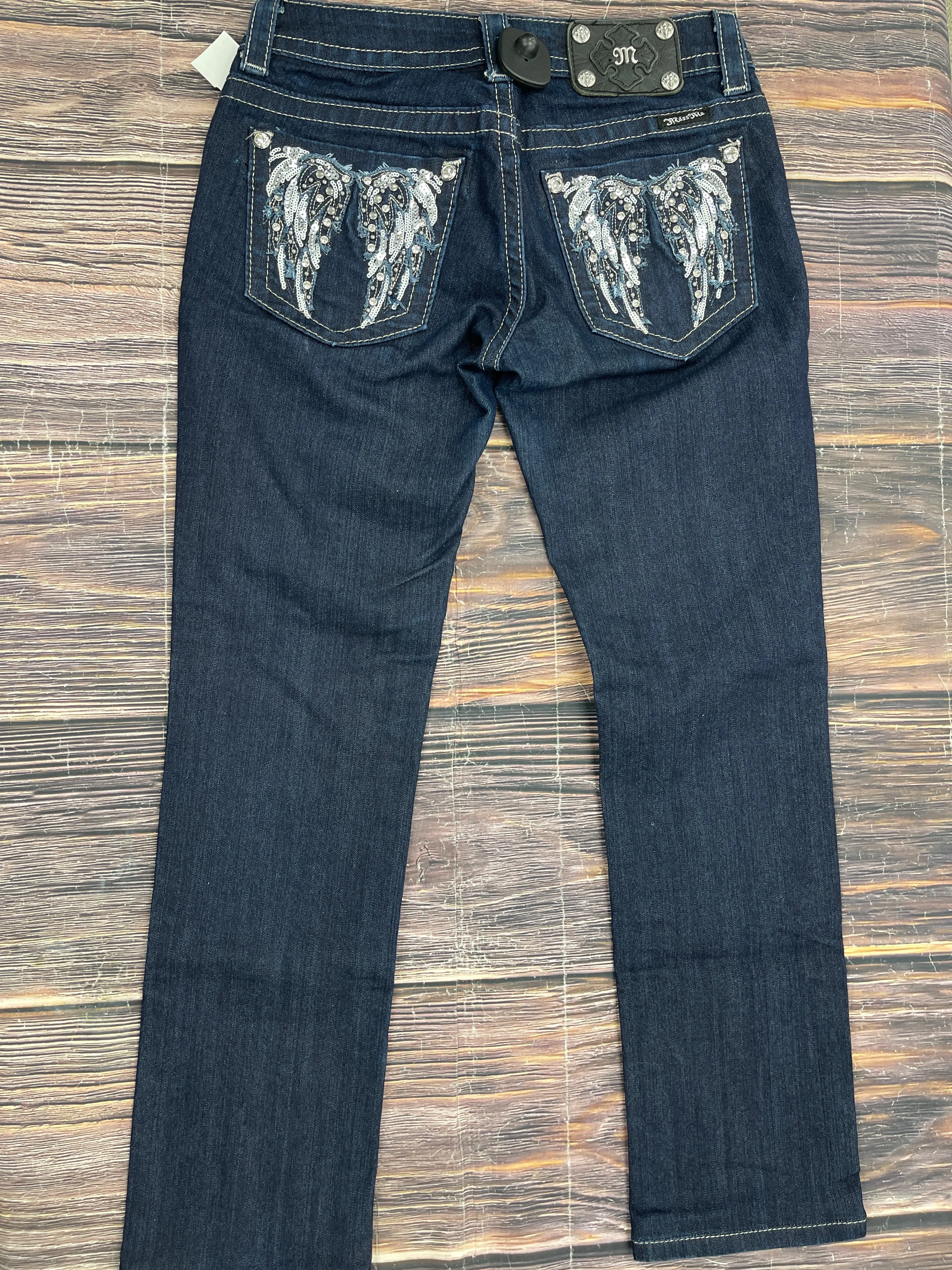 Jeans Straight By Miss Me In Blue Denim, Size: 4