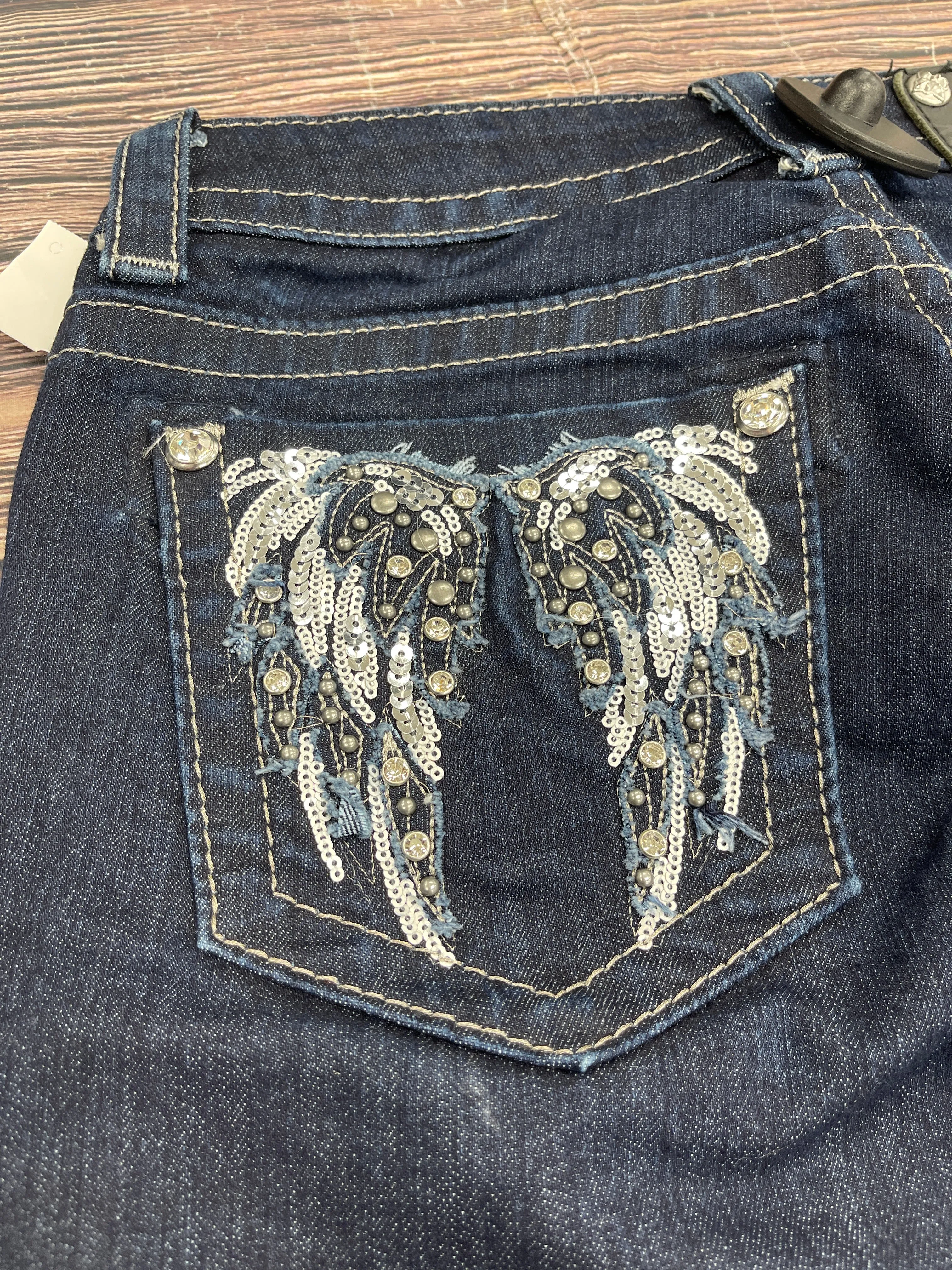 Jeans Straight By Miss Me In Blue Denim, Size: 4
