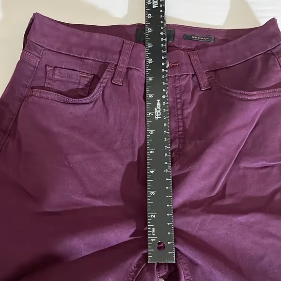 JEN 7 by 7 for all mankind size 4 jeans wine/ maroon  highwaist straight leg