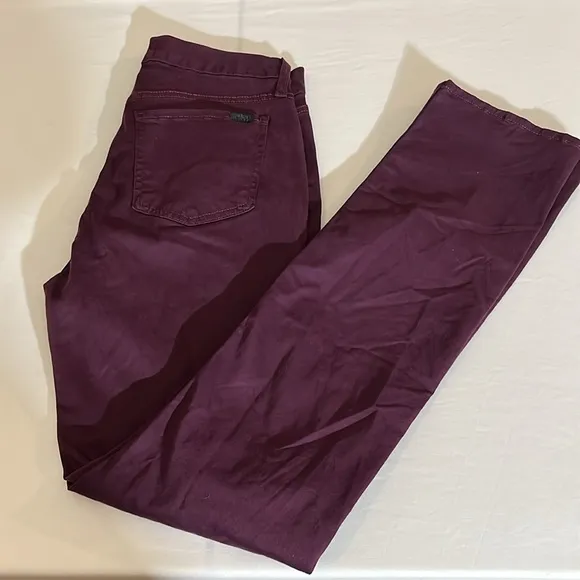 JEN 7 by 7 for all mankind size 4 jeans wine/ maroon  highwaist straight leg