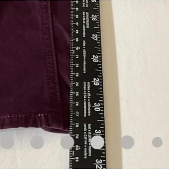JEN 7 by 7 for all mankind size 4 jeans wine/ maroon  highwaist straight leg