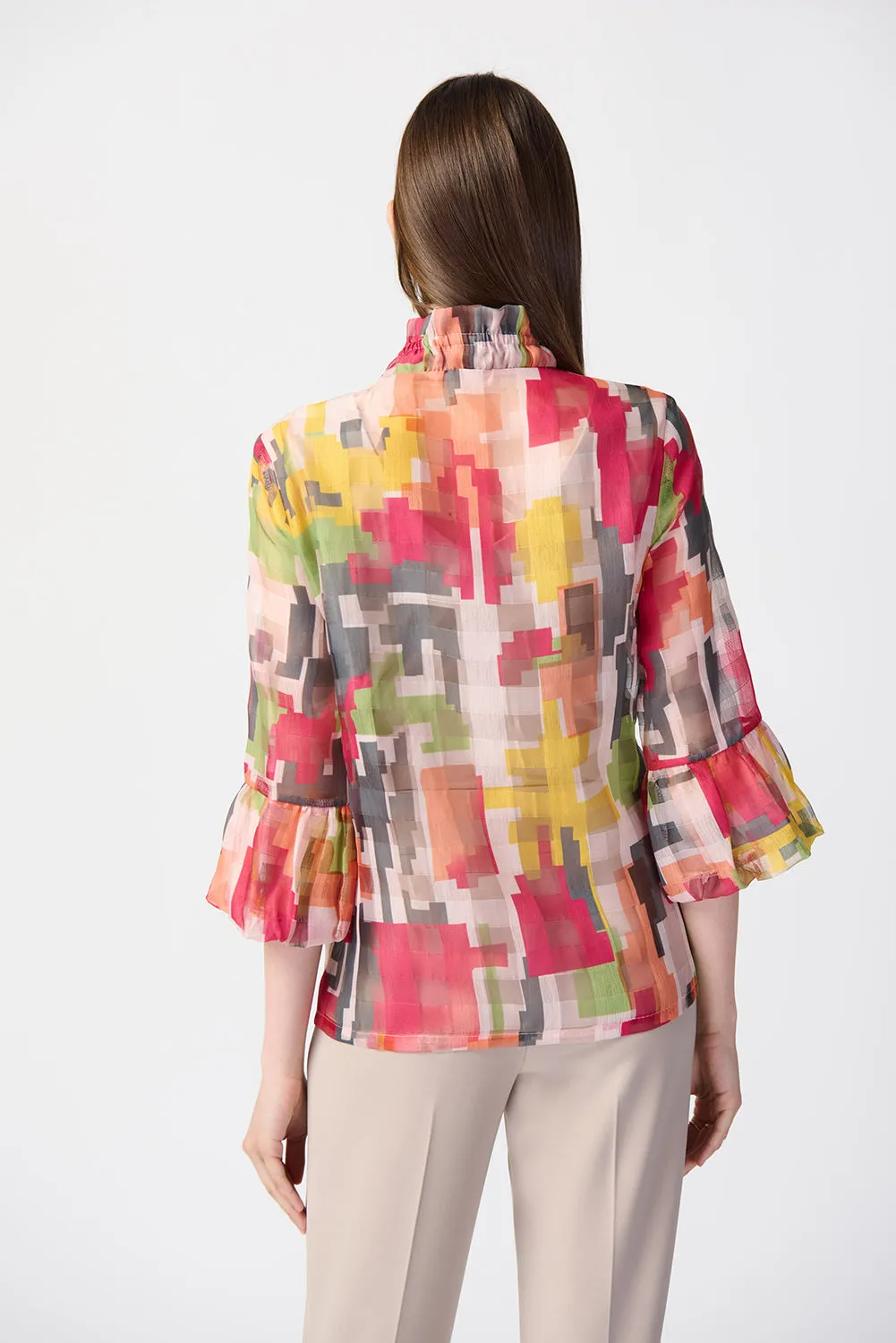 Joseph Ribkoff Abstract Print Woven Jacket Jr241222