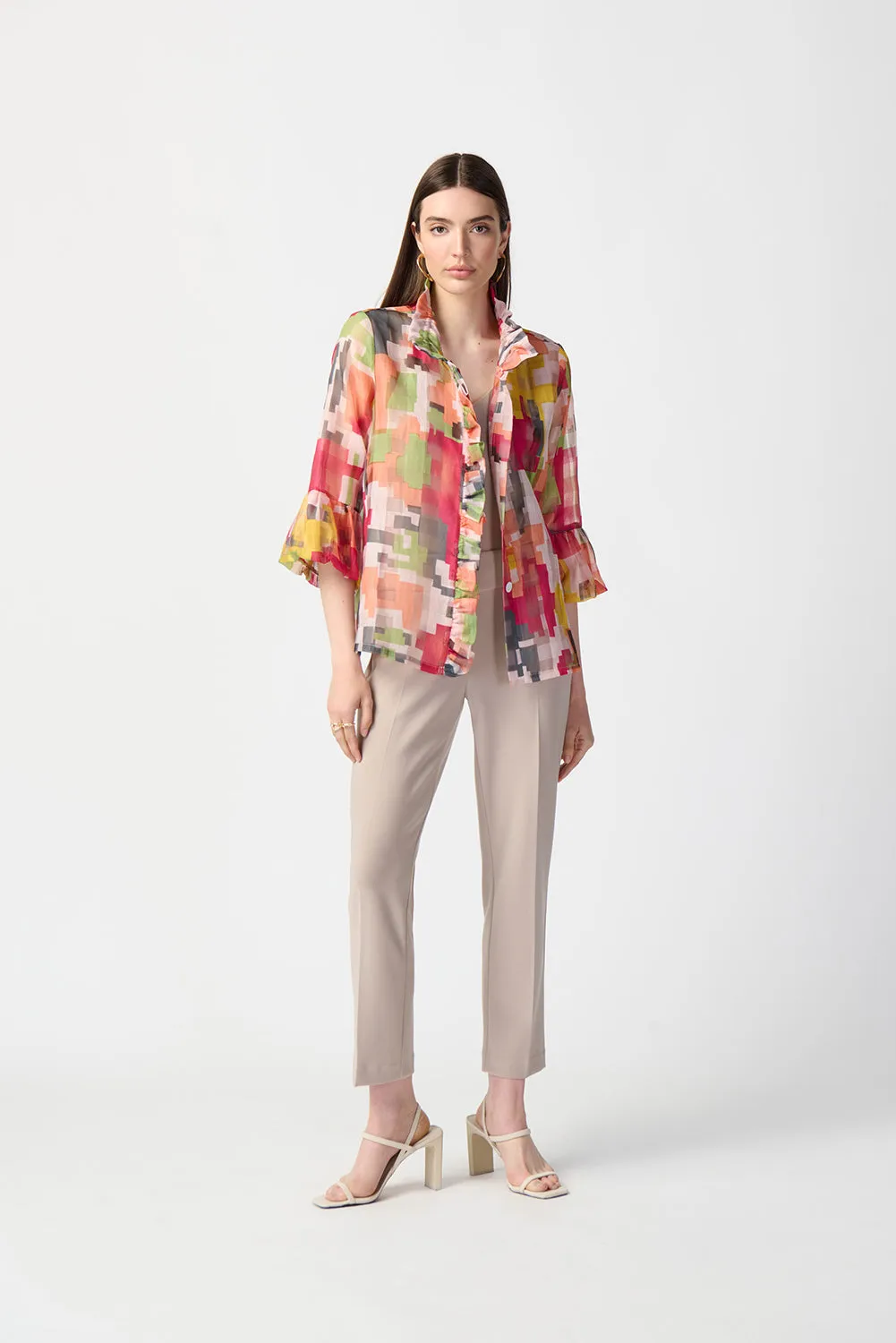 Joseph Ribkoff Abstract Print Woven Jacket Jr241222