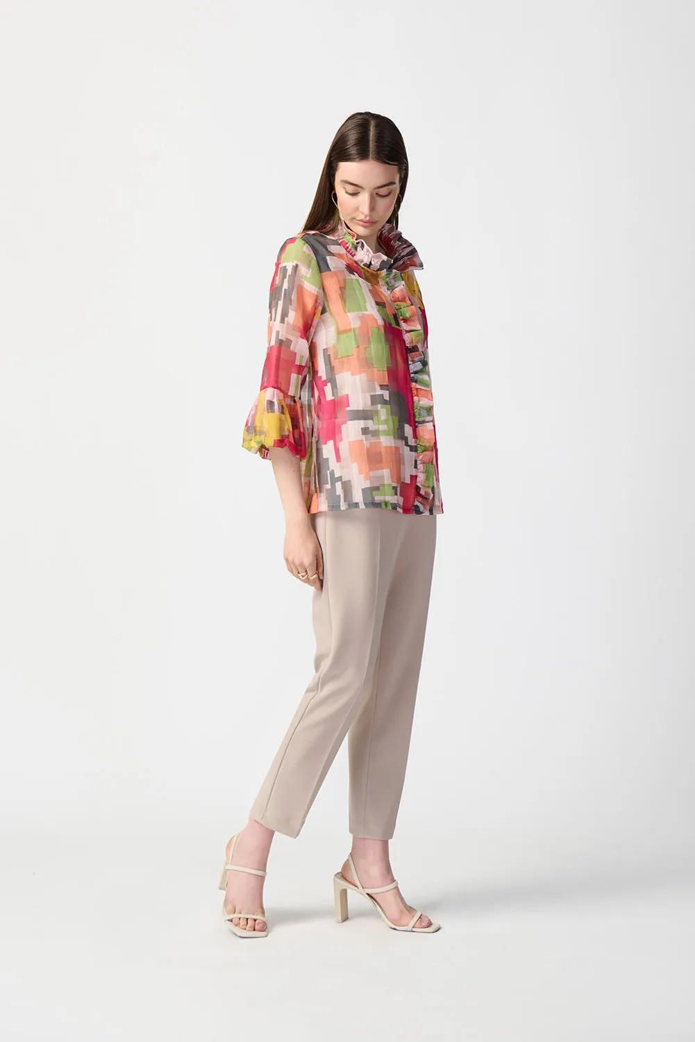 Joseph Ribkoff Abstract Print Woven Jacket Jr241222