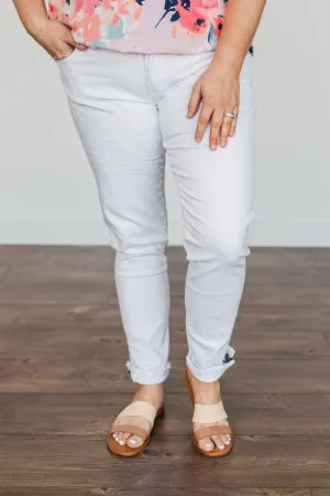KanCan Jeans- White Side Ankle Zipper