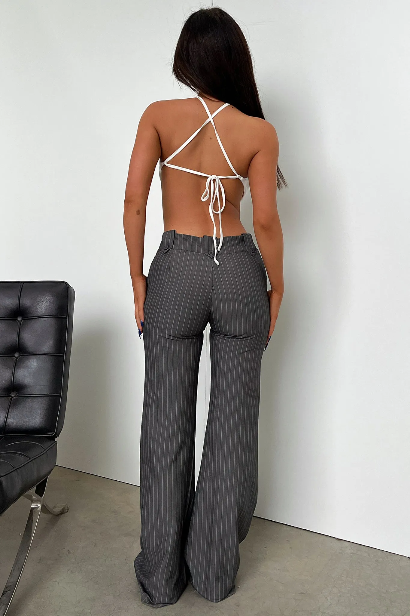 Kendrick Pants - Grey Pinstripe