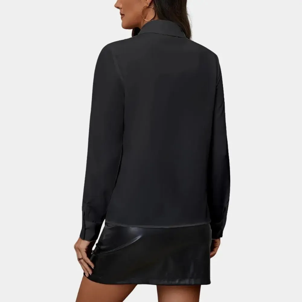 Ketty - Classic Ruffle Detail Woman's Blouse