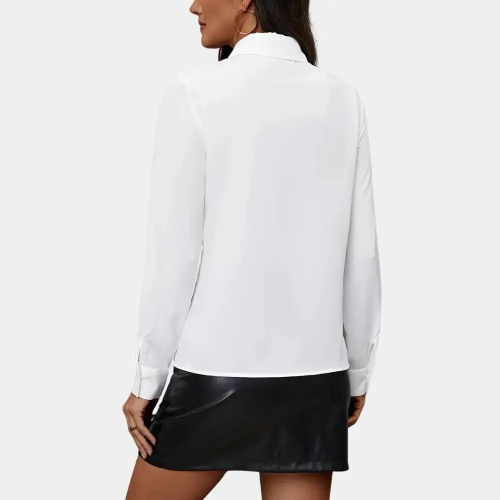 Ketty - Classic Ruffle Detail Woman's Blouse