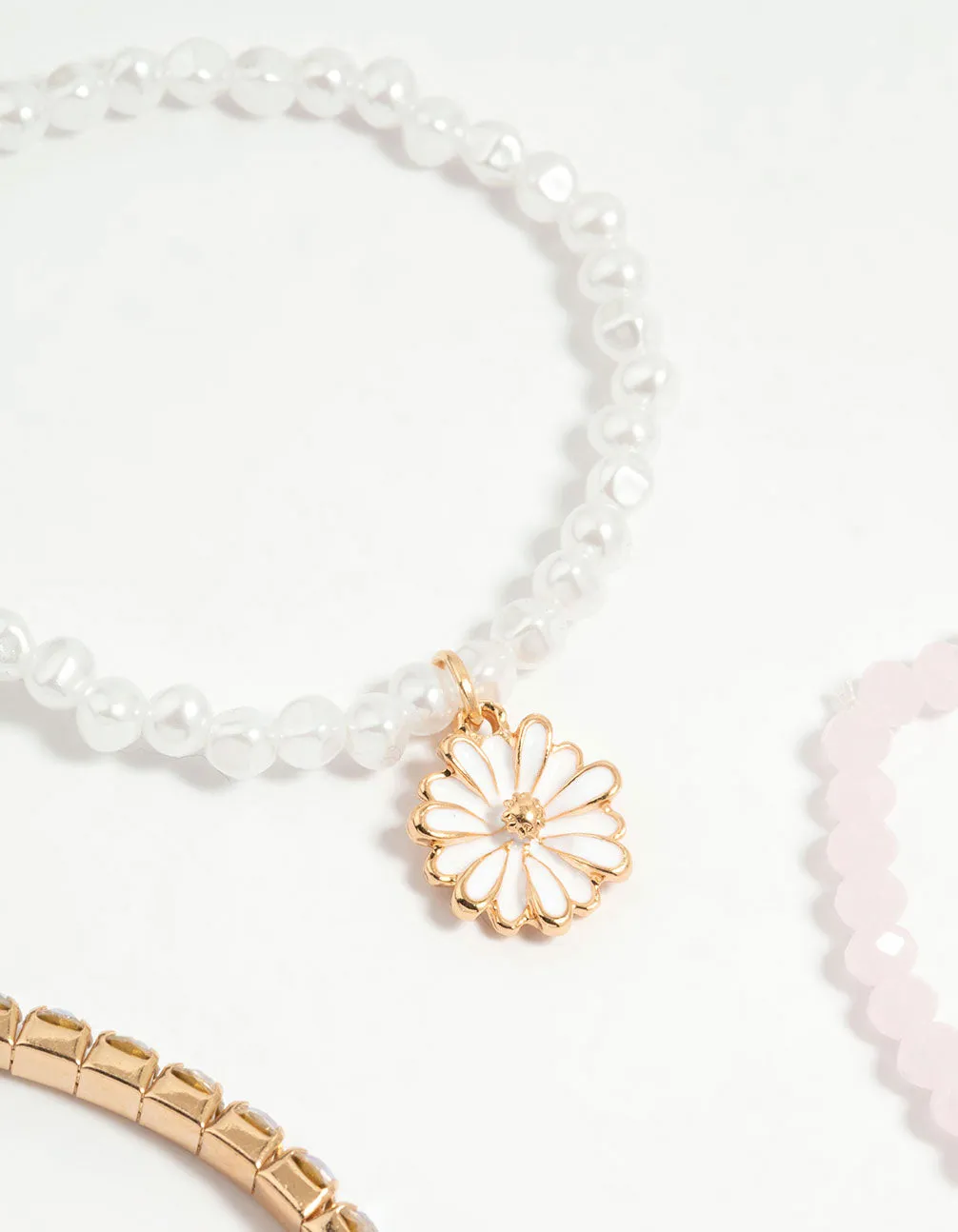 Kids Gold Cupchain & Bunny Bracelets 5-Pack