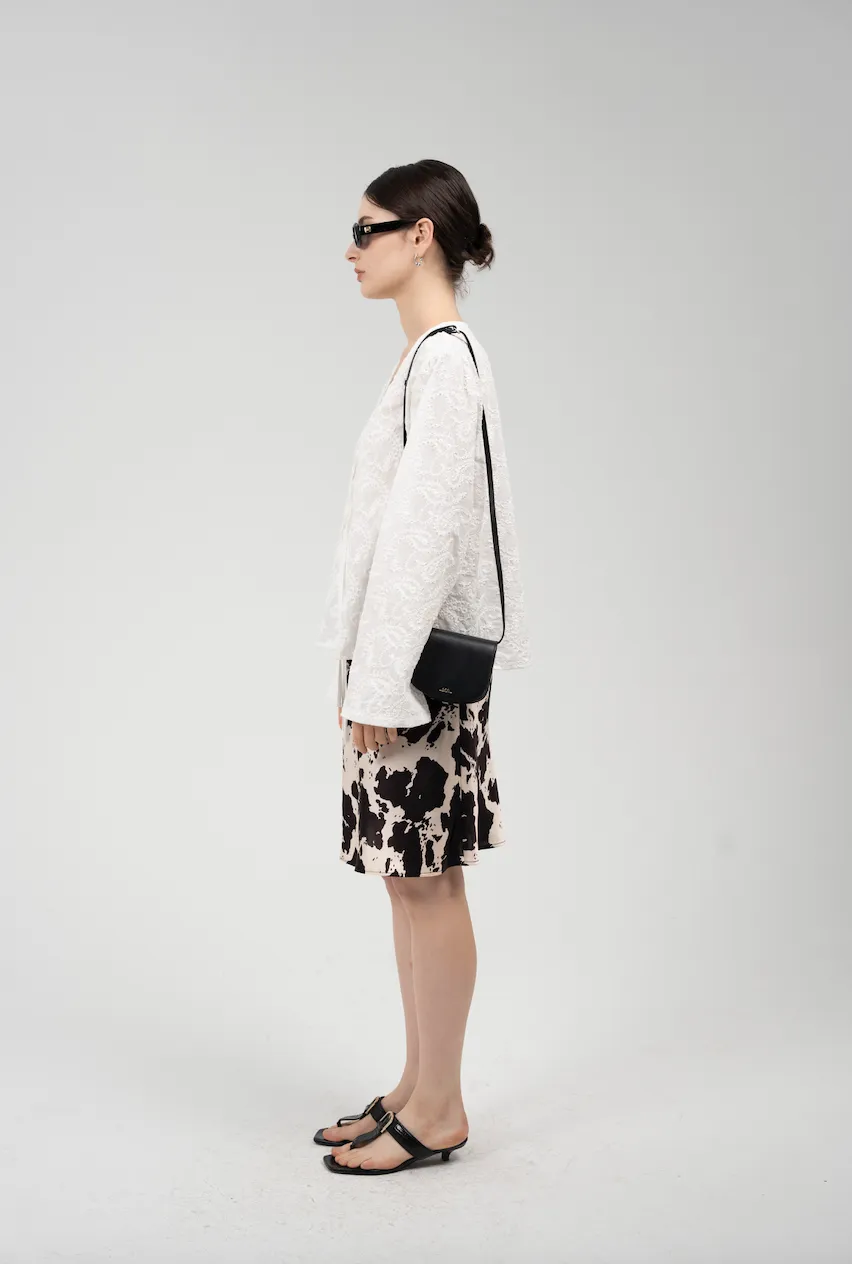 Lace appliqué blouse