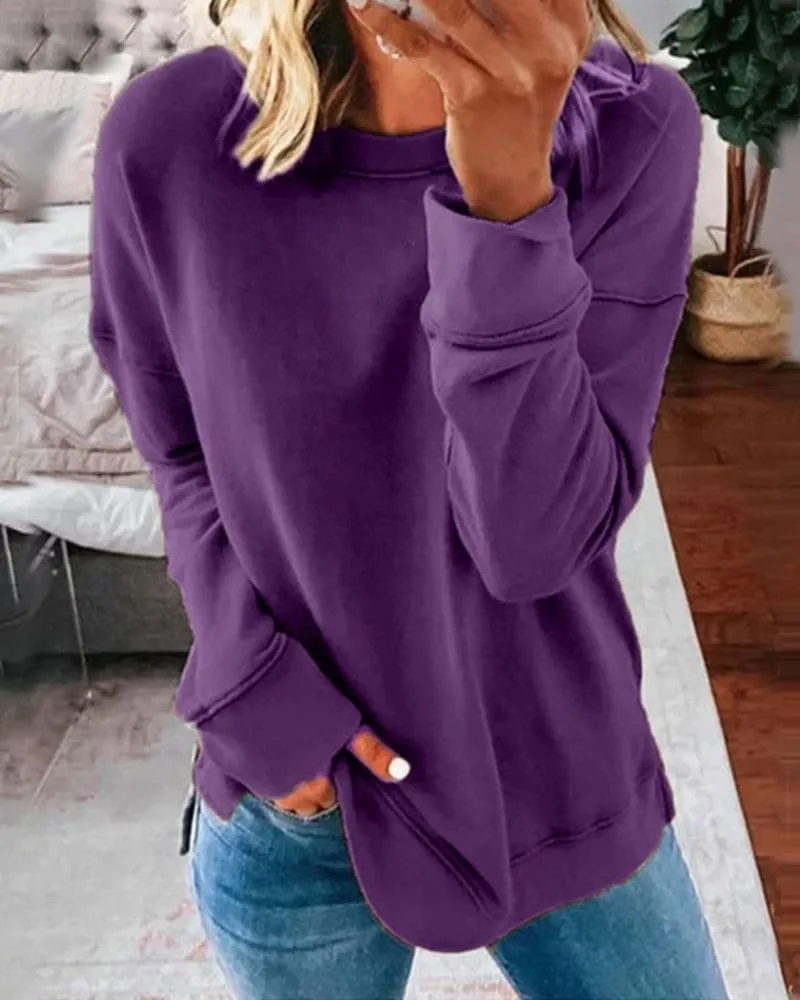 Ladies Plain Sweatshirt