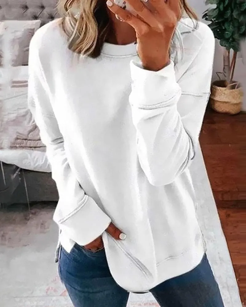 Ladies Plain Sweatshirt
