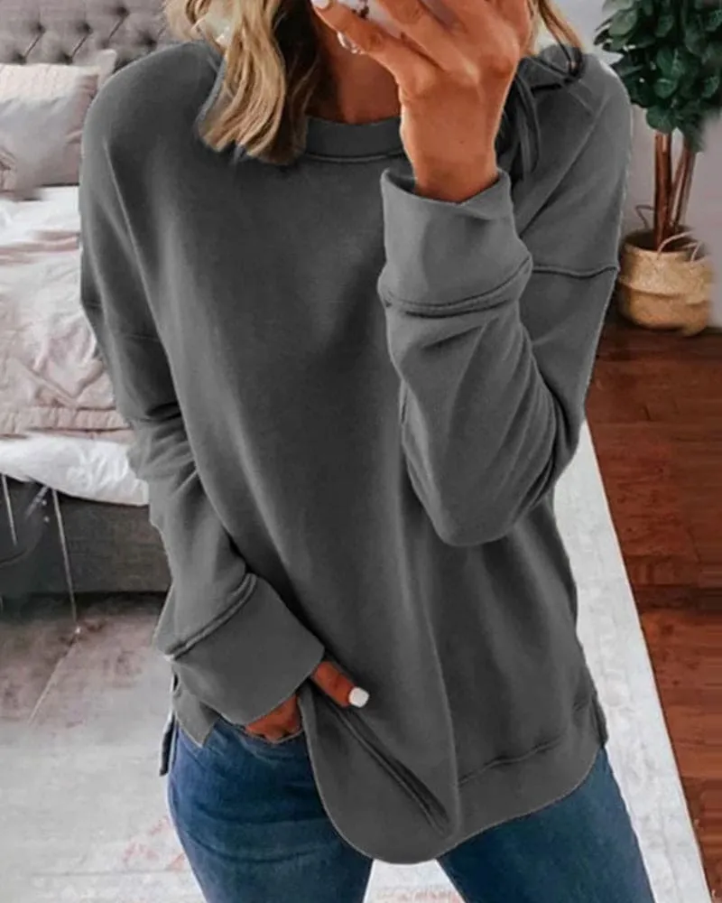 Ladies Plain Sweatshirt