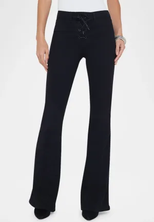 L’AGENCE - Charis Lace-Up Flare Pant - Noir