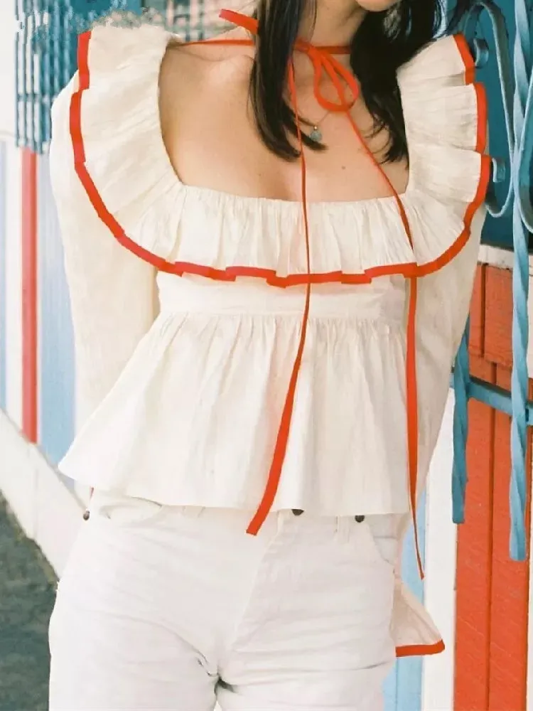 Lani Babydoll Ruffle Blouse - 5 Colors