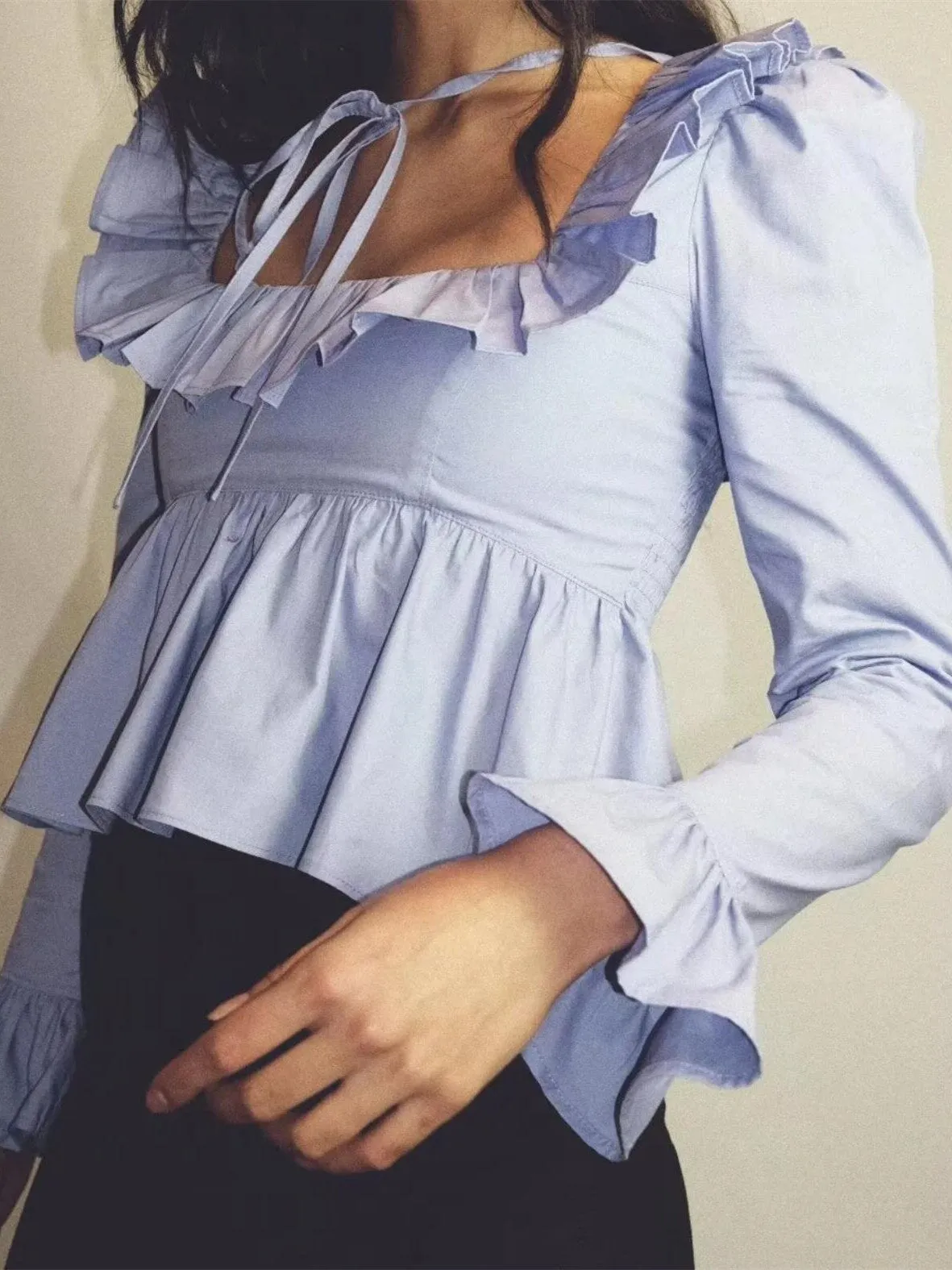 Lani Babydoll Ruffle Blouse - 5 Colors