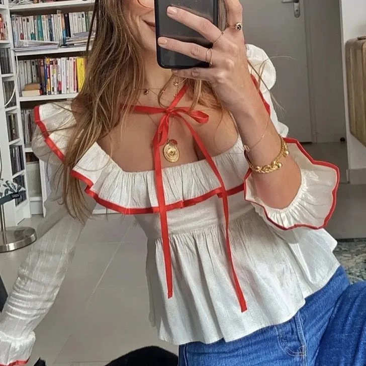 Lani Babydoll Ruffle Blouse - 5 Colors