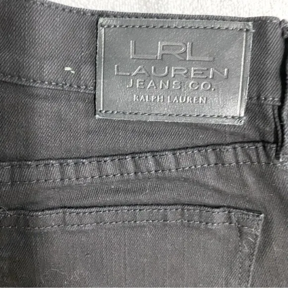 Lauren Ralph Lauren Black Mid Rise Straight Leg Jeans 2