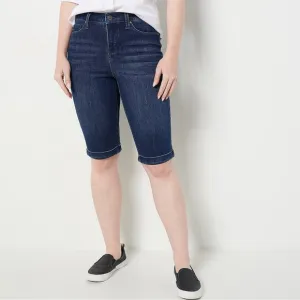Laurie Felt Sz Medium 10 Petite (10P) Daisy Denim Knee Grazer