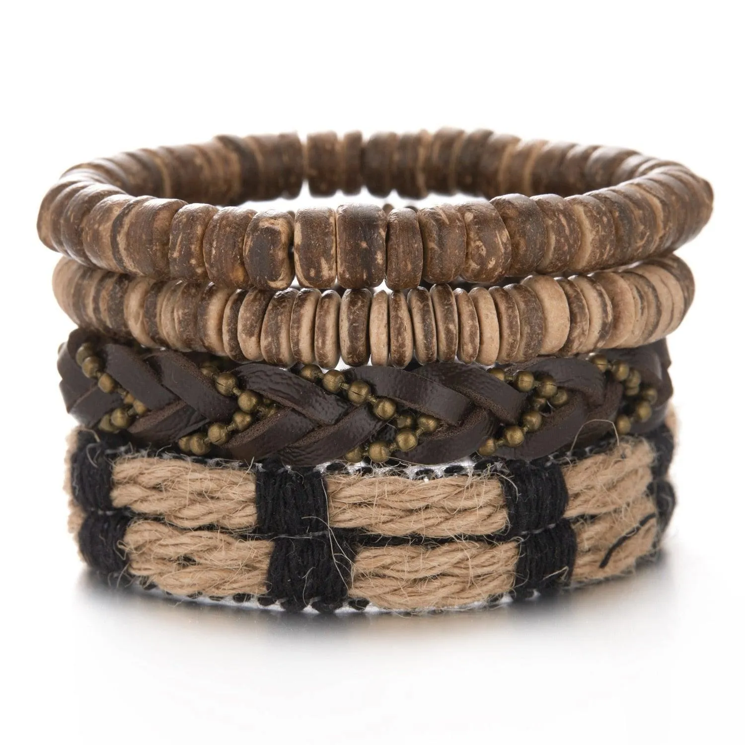 Leather Braid Bracelets Handmade Rope Wrap Bracelet