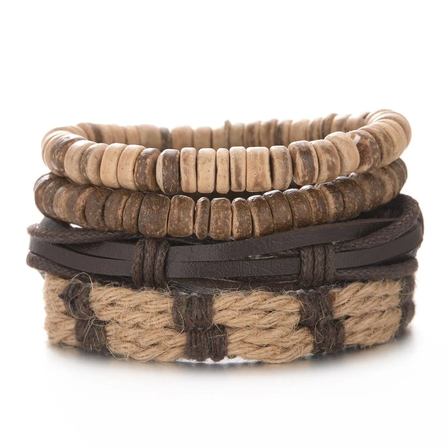 Leather Braid Bracelets Handmade Rope Wrap Bracelet