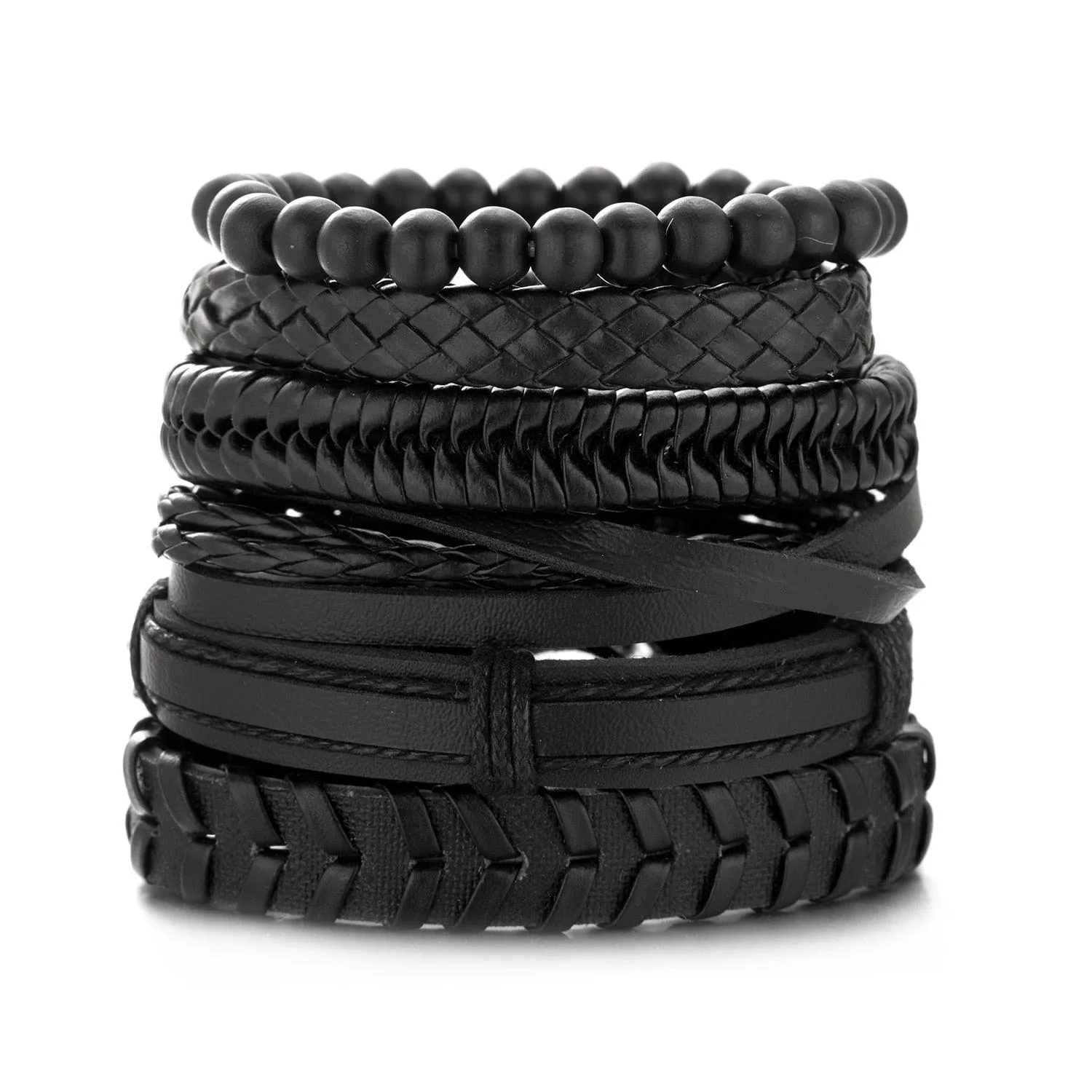 Leather Braid Bracelets Handmade Rope Wrap Bracelet