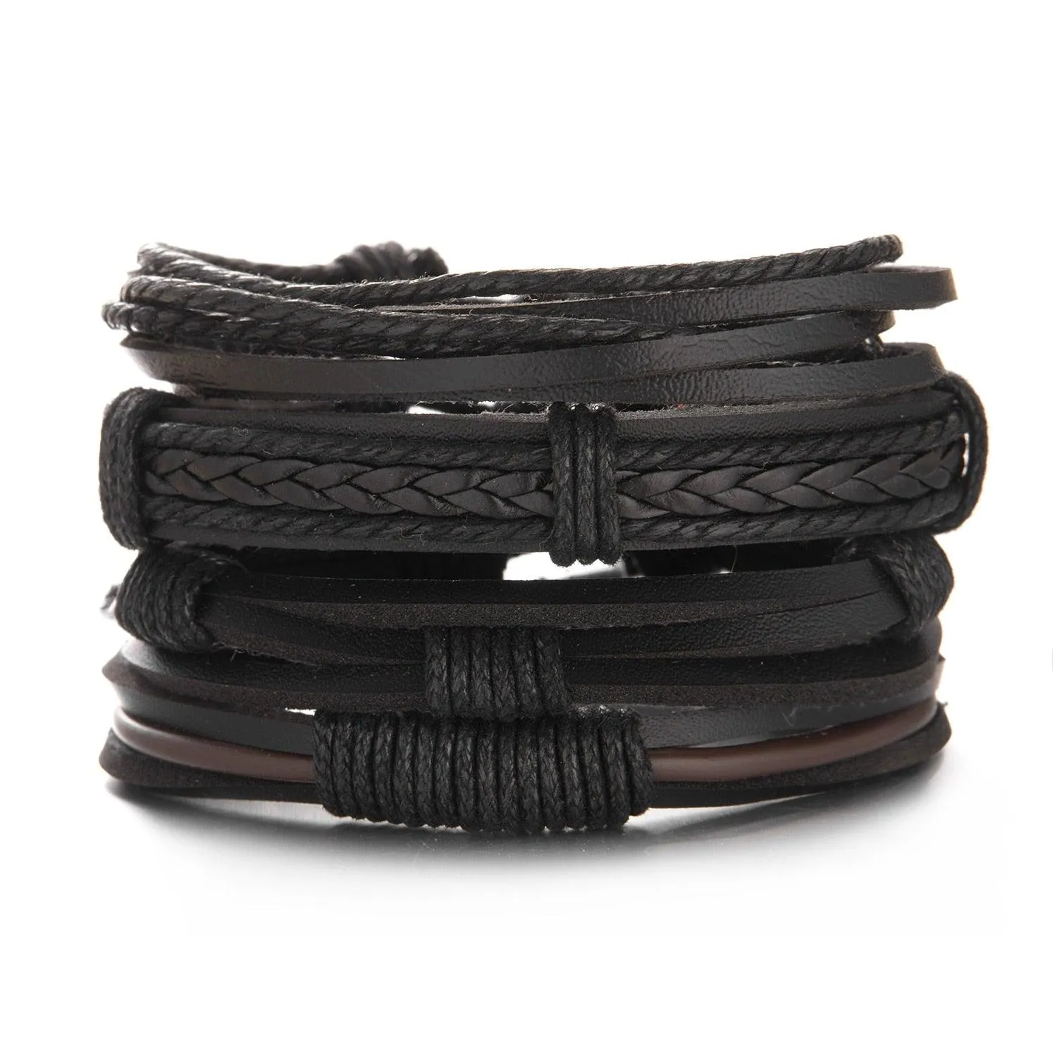 Leather Braid Bracelets Handmade Rope Wrap Bracelet