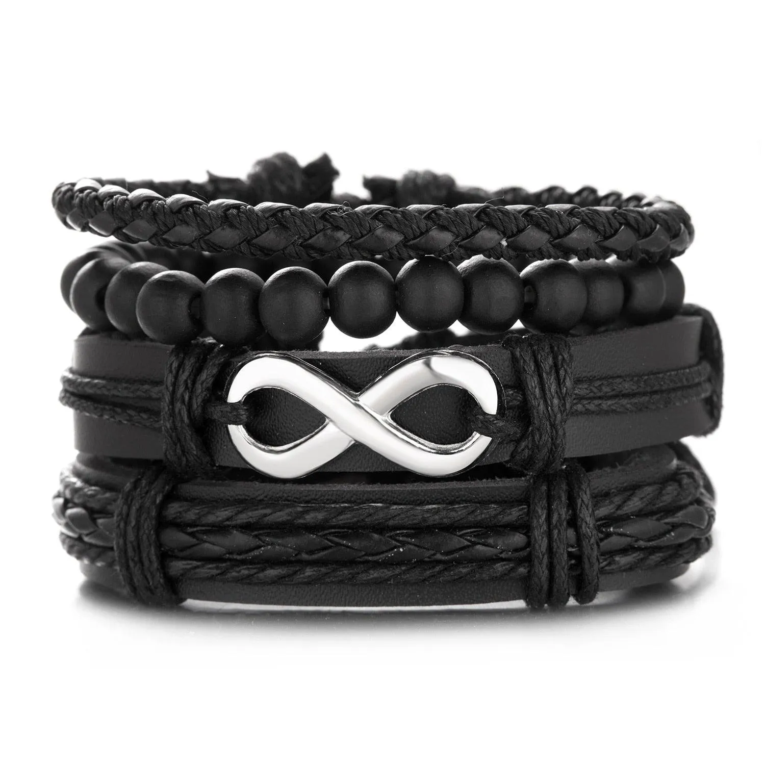 Leather Braid Bracelets Handmade Rope Wrap Bracelet
