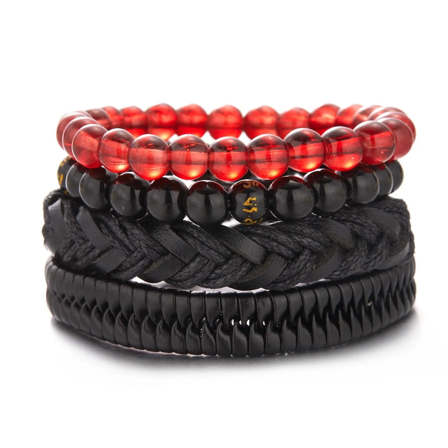 Leather Braid Bracelets Handmade Rope Wrap Bracelet