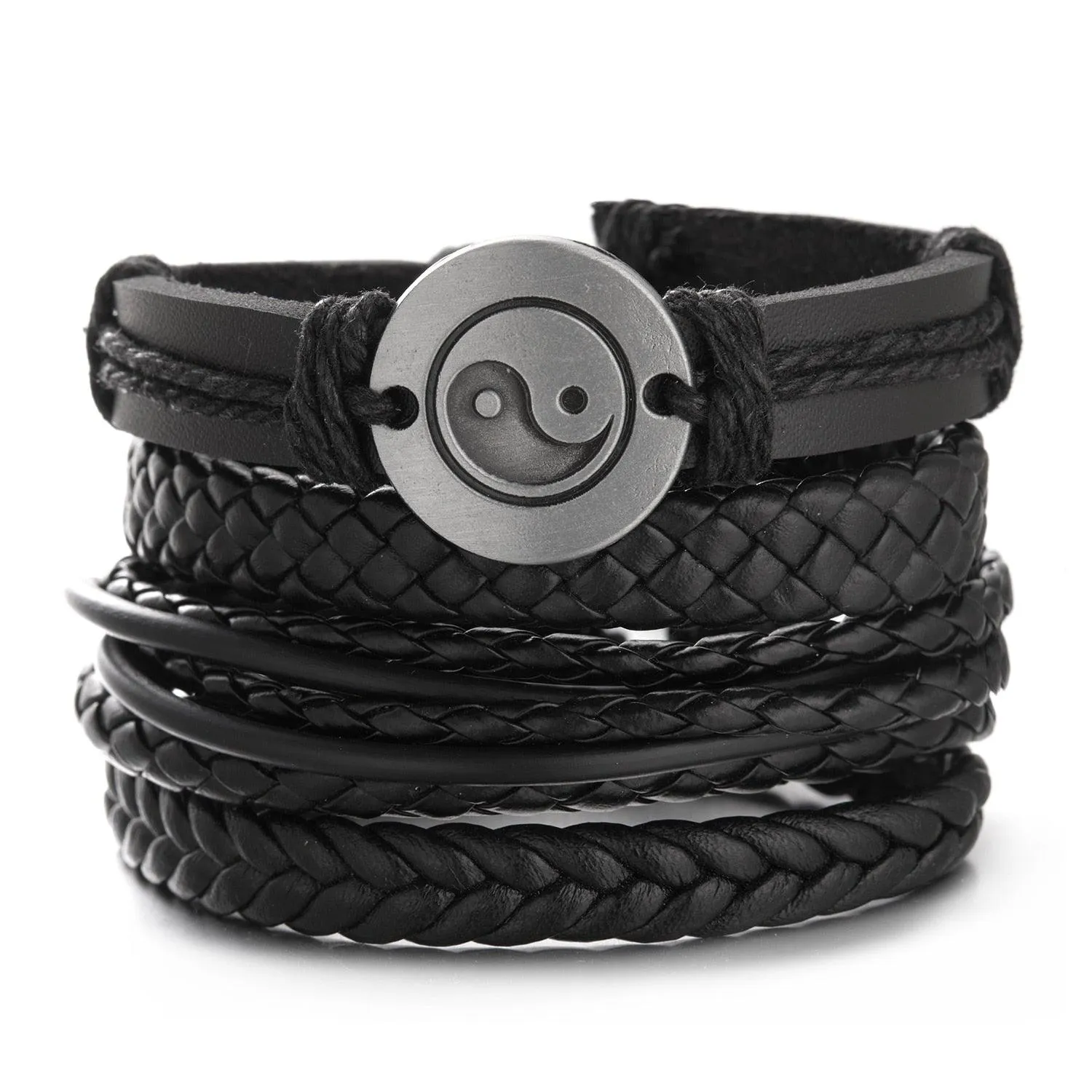 Leather Braid Bracelets Handmade Rope Wrap Bracelet