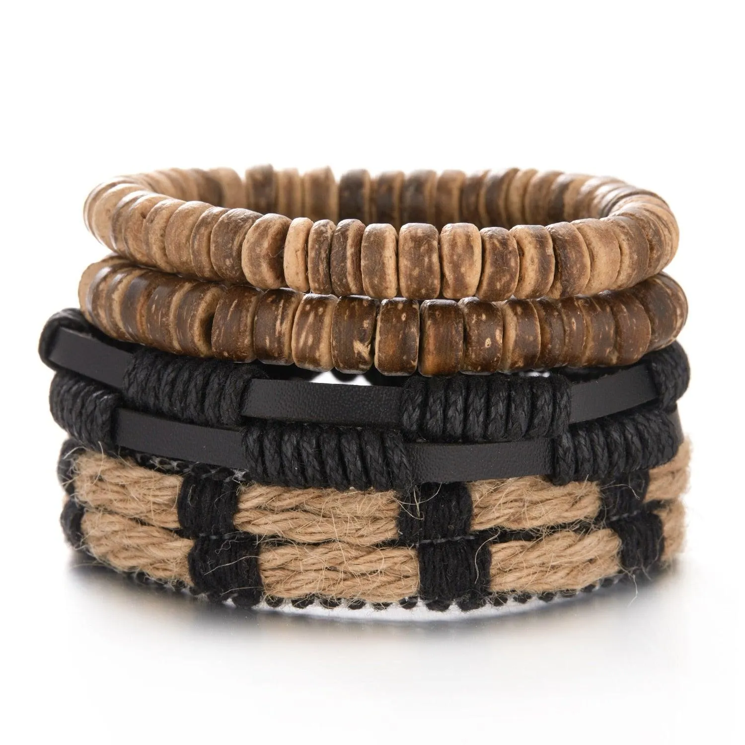 Leather Braid Bracelets Handmade Rope Wrap Bracelet
