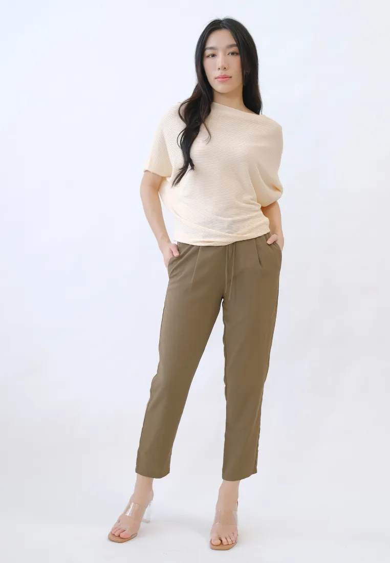 Levine Drawstring Tapered Pants