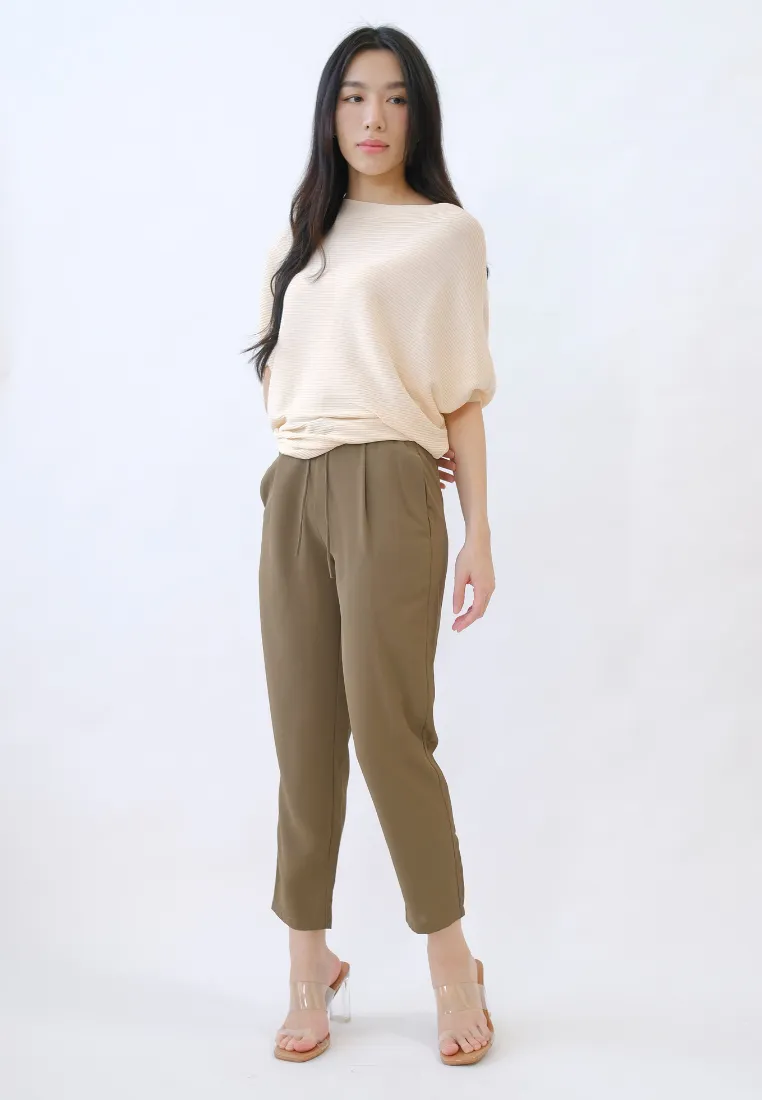 Levine Drawstring Tapered Pants