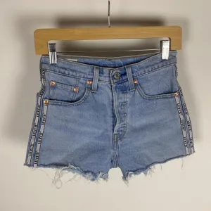 LEVIS Premium || 501 Big E denim high waist cut off shorts size 25.