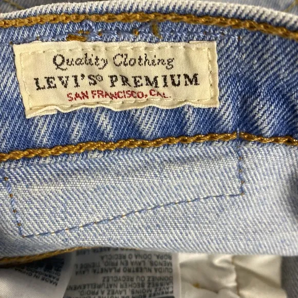 LEVIS Premium || 501 Big E denim high waist cut off shorts size 25.
