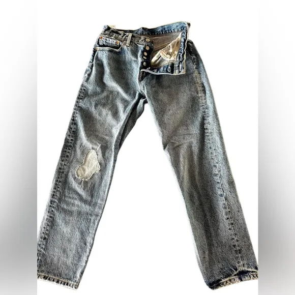 LEVI’s Premium 501® ORIGINAL CROPPED WOMEN'S JEANS -Mega Vibe-Medium Wash-28x28