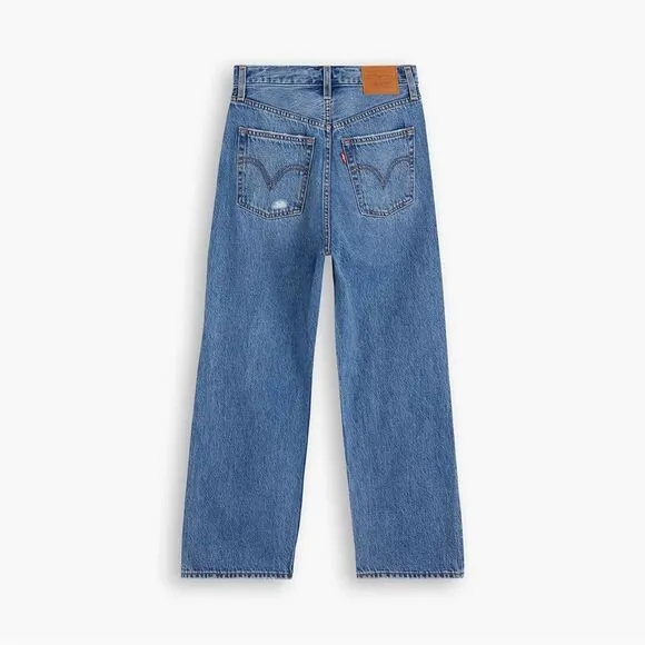 Levi's Ribcage Straight Ankle Jeans Size 24 Button fly distressed
