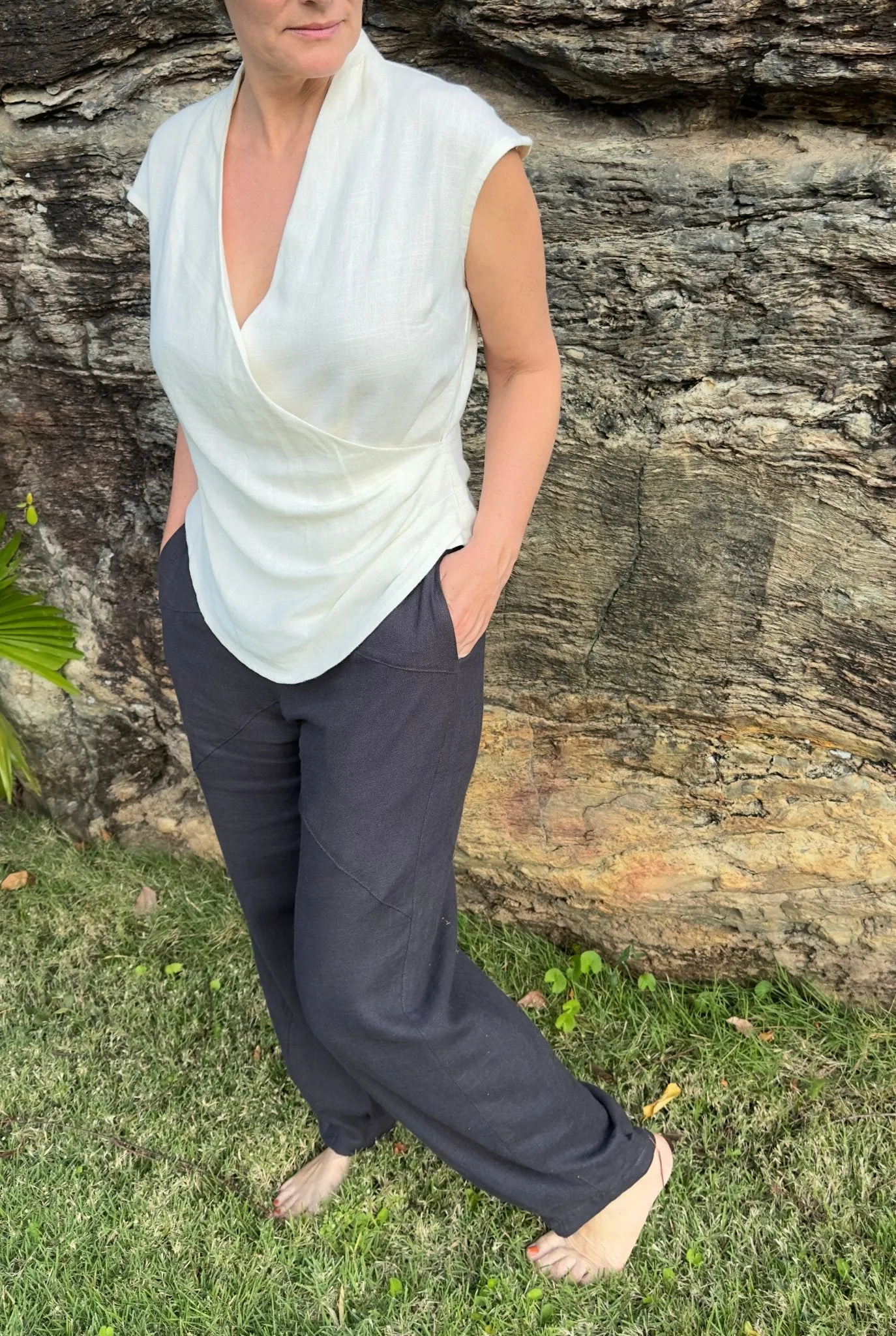 Linen Tapered Pants