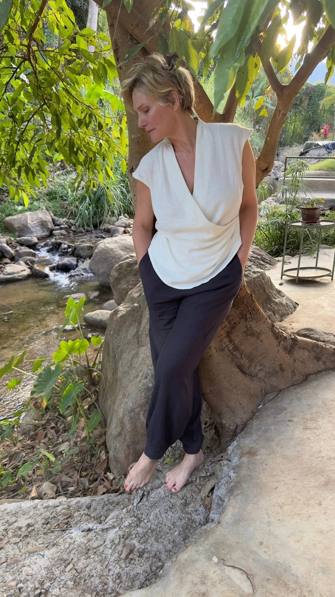 Linen Tapered Pants