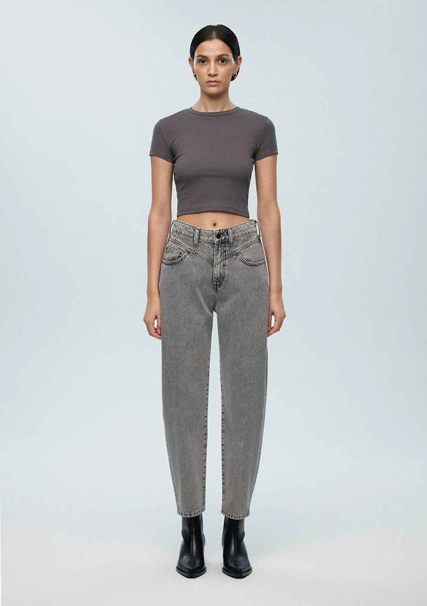 Lola Smoke Shiny Jean Pants
